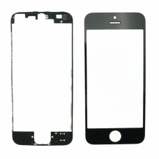 Vetro Nero Sostituzione Schermo Frontale Esterno Per Iphone 5s + Bezzel Adesivo