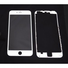 Schermo Frontale Esterno Sostitutivo Bianco Vetro Per Iphone 6plus + Bezzel Adesivo