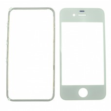 Schermo esterno anteriore sostitutivo bianco vetro per Iphone 4 + bezzel adesivo LCD REPAIR TOOLS  3.80 euro - satkit