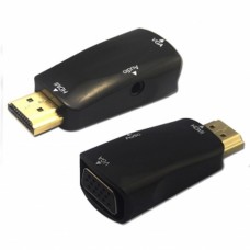 Adattatore da HDMI a VGA+Audio placcato in oro (da maschio a femmina) PC COMPUTER & SAT TV  8.60 euro - satkit