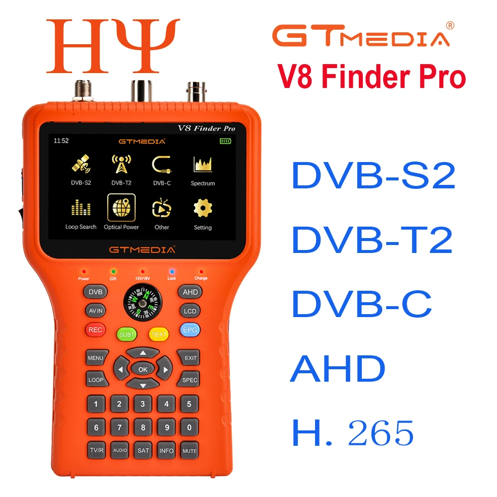 GTmedia V8 Finder Pro: misuratore e cercatore satelliti DVB-S2 DVB-T2 DVB-C