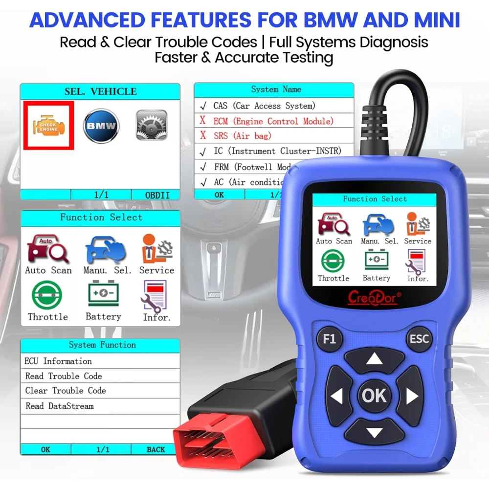 Strumento diagnosi OBD2 BMW Creator C420 per BMW e Mini con funzioni avanzate