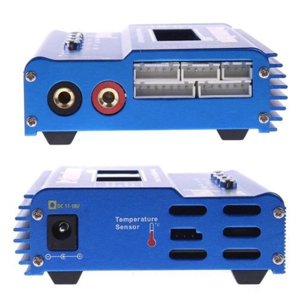 Vista frontal del cargador Imax B6 con pantalla y botones