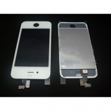 Iphone 4g Schermo Lcd Con Digitalizzatore Tattile E Vetro Pronto Per L'installazione Bianco.