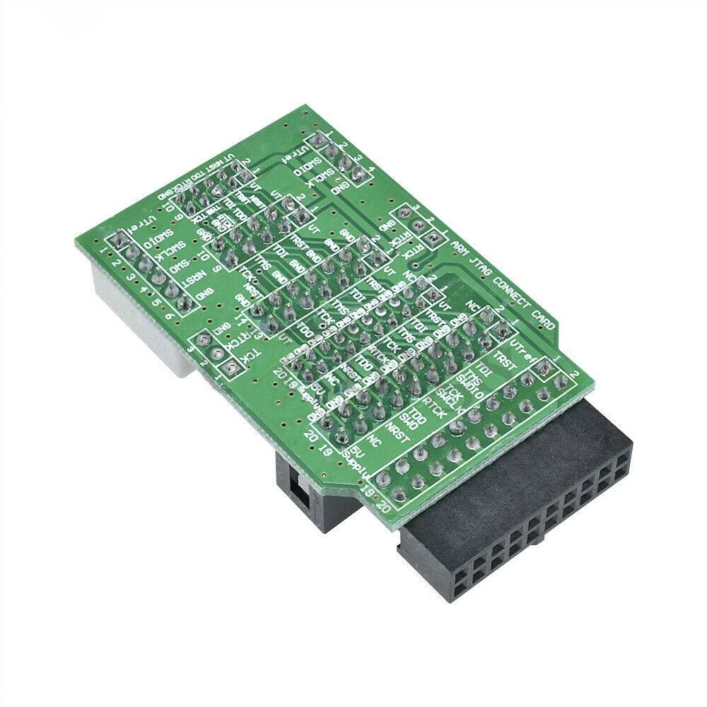 Vista frontal del set J-Link JTAG Converter V9 con 7 piezas