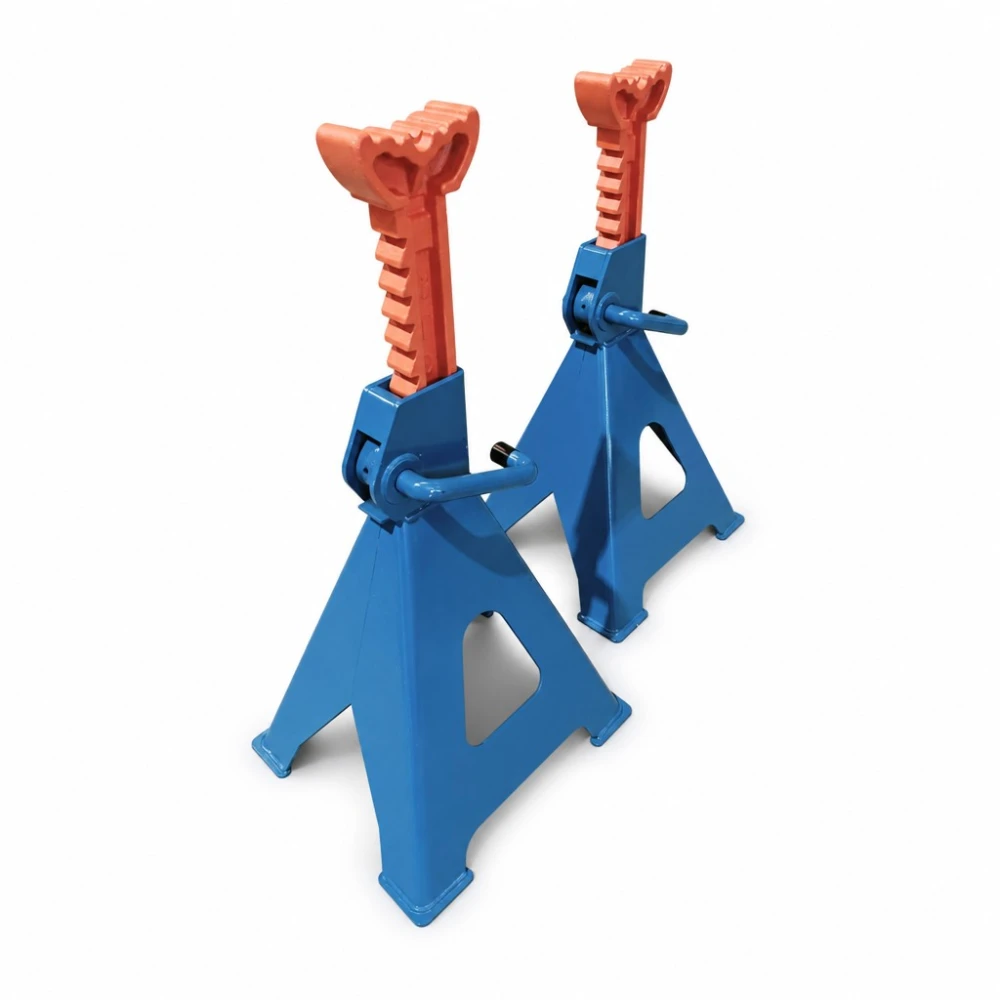 Set di 2 Cavalletti 12 Tonnellate con Doppia Sicurezza — Supporti in Acciaio Regolabili 46-76 cm per Auto, Furgone, Camion e Macchinari TSX TOOL