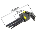 Set chiavi a brugola lunghe con sfera 9 pezzi 1,5-10mm