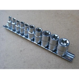 TSX TOOL Set chiavi Torx femmina 1/4 - 10 pezzi TSX TOOL in acciaio cromo vanadio