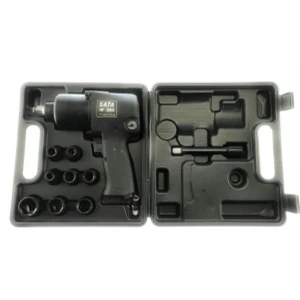 Set bussole e pistola a impulsi SATA 1/2'' con coppia massima di 660Nm e 8 bussole incluse