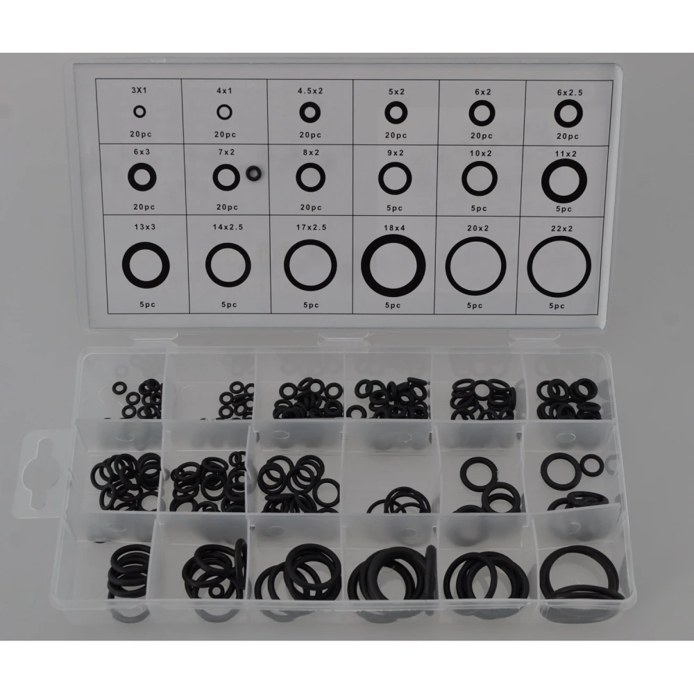 Kit surtido de gomas métricas para reparación de vehículos