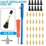 Set attrezzi riparazione pneumatici estrazione valvole TSX TOOL 43 pezzi