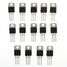 Kit 14 regolatore di tensione TO220 - 14 modelli diversi, 1 per ogni modello da L7805 a L7824 + LM317T Voltage regulator pack  2.80 euro - satkit