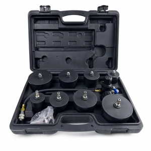 Kit Tester Perdite Turbocompressore 9 Pezzi con Manometro Test Pressione Turbo