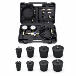 Kit Tester Perdite Turbocompressore 9 Pezzi con Manometro Test Pressione Turbo
