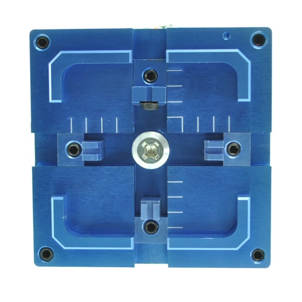 Detalle de máquina de reballing Mk-10 80mmx80mm y llave Allen