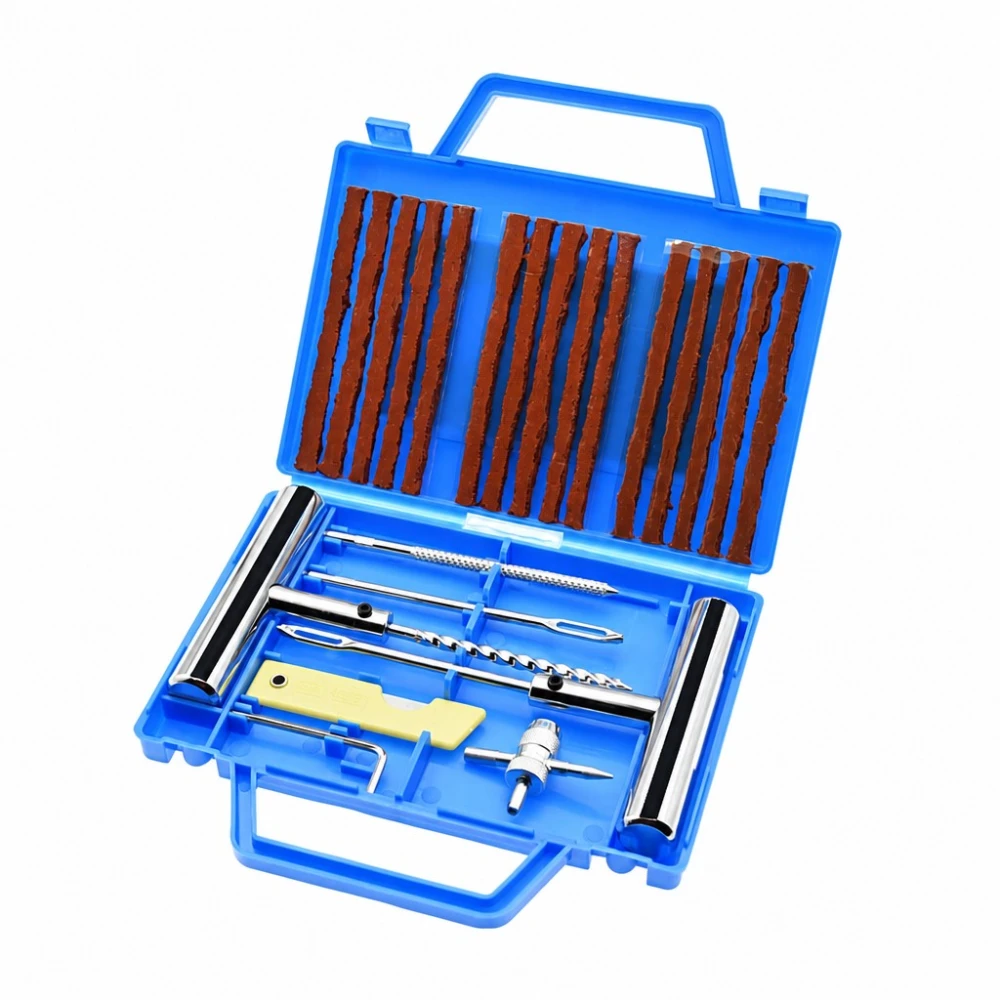 Kit Riparazione Forature Pneumatici 23 Pezzi Auto Moto Stoppini Punteruolo