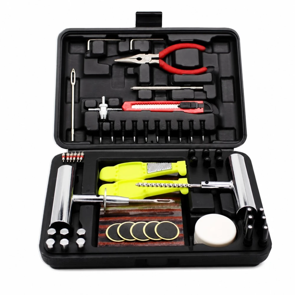 Kit Riparazione Forature Pneumatici 87 Pezzi Professionale Auto SUV Furgone