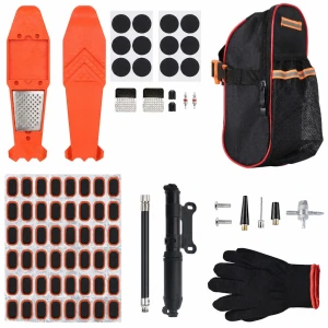 TSX TOOL Kit Riparazione Forature Pneumatici Moto Bicicletta 81 Pezzi Stoppini Punteruolo Tubeless