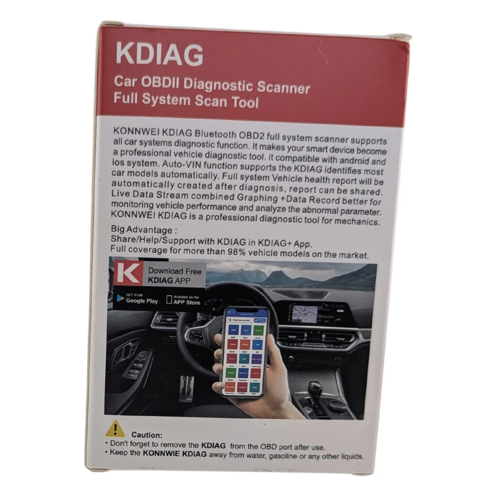 Conexión Bluetooth estable del escáner KONNWEI KDIAG para diagnóstico