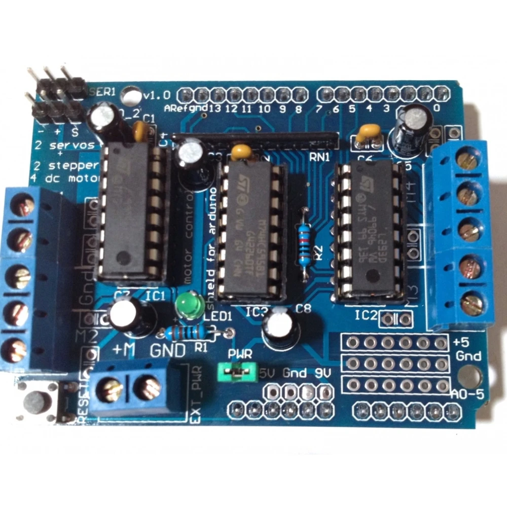 L293d Arduino Shield driver per controllo e espansione motori DC e stepper