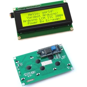 LCD verde 20x4 caratteri con seriale IIC/I2C per Arduino