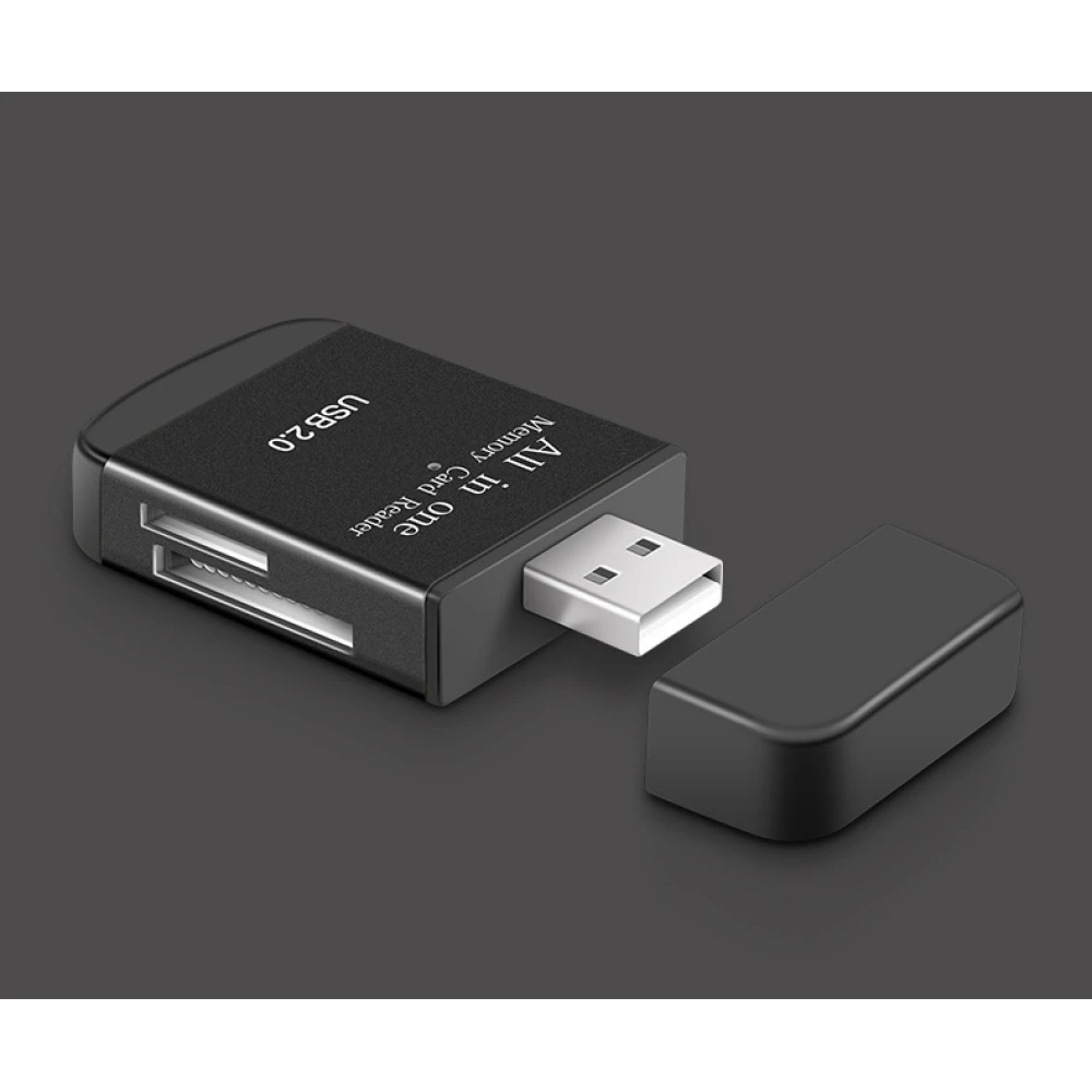 Lettore schede di memoria USB 2.0 tutto in uno per Micro SD, MMC, SDHC, TF e M2