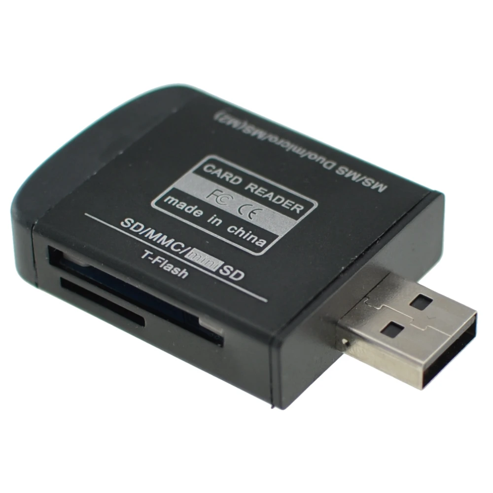 Lettore schede di memoria USB 2.0 tutto in uno per Micro SD, MMC, SDHC, TF e M2