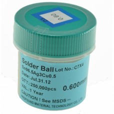 Palle a saldare senza piombo 0,6mm 250K Tin balls Pmtc 22.00 euro - satkit