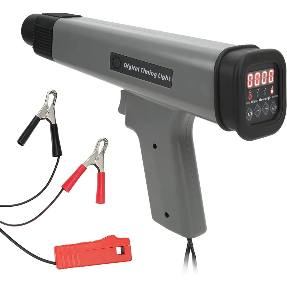 Luce stroboscopica induttiva digitale per auto e moto 12V con pinze