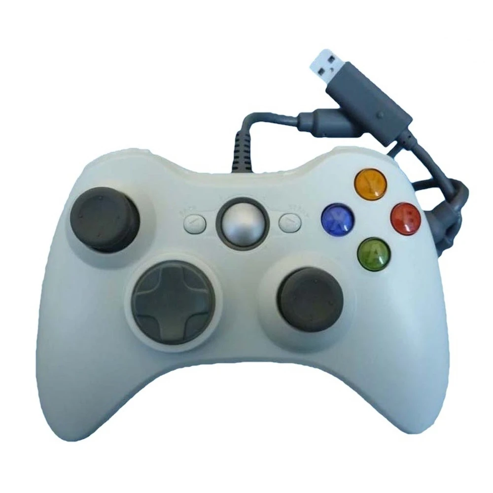 Controller cablato Xbox 360 compatibile bianco - ergonomico e preciso