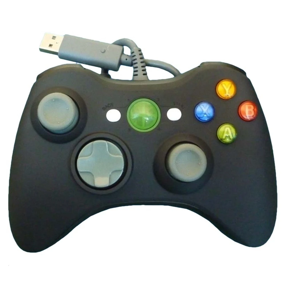 Controller cablato Xbox 360 compatibile nero per massimo comfort e controllo