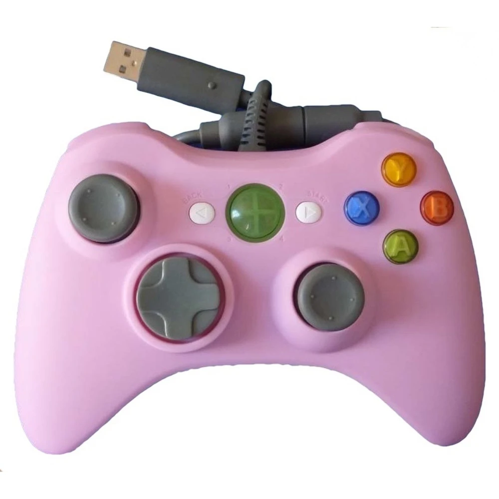 Controller cablato Xbox 360 rosa compatibile - ergonomico e affidabile