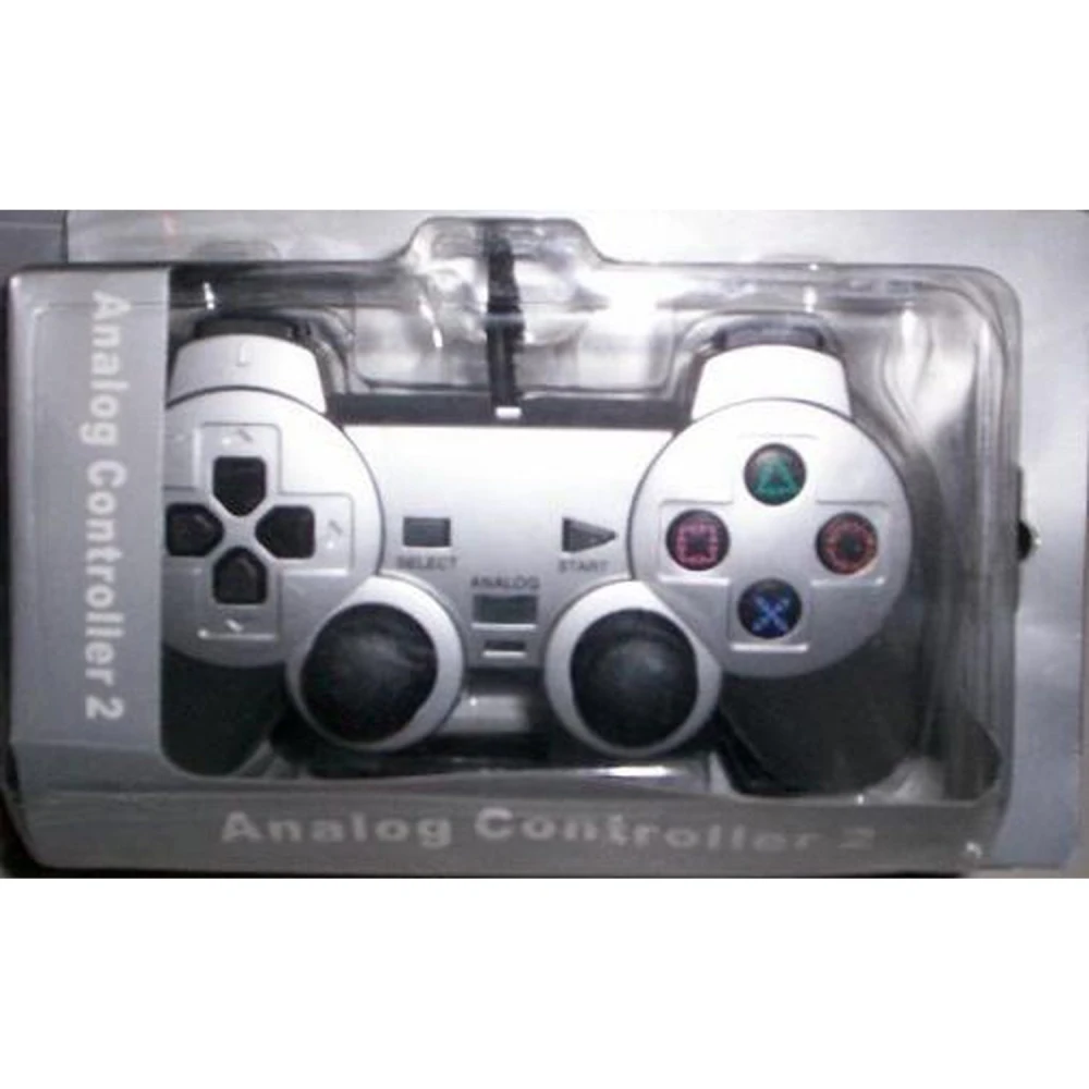 Controller Dual Shock per Sony Playstation 2 colore argento compatibile ed economico