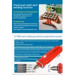 Saldatrice a punti Sunkko 709AD+ 220V con saldatore per batteria al litio 18650