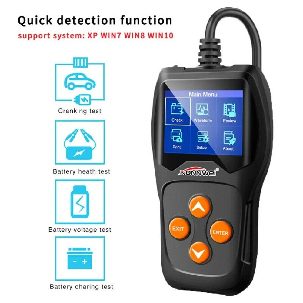 Tester batteria Konnwei KW600 12V per auto e moto