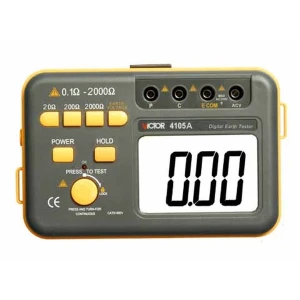 Misuratore di resistenza di terra Victor 4105A con picchetti e cavi