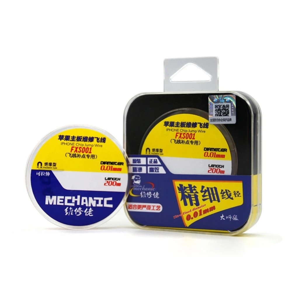 Microcavo in rame isolato per riparazione iPhone Mechanic FXS001 200m x 0.01mm