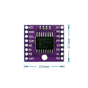 Modulo I2C PCF8574T per Arduino - Espansore I/O in cascata
