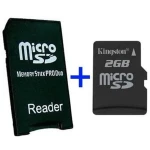 MS Pro Duo Adapter + MicroSD 2GB compatibile con Sony PSP