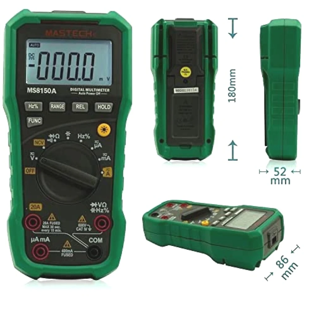 Multimetro digitale Mastech MS8150A con frequenza e capacimetro CAT3 CAT4