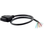 Conector OBD2 hembra con cable abierto para diagnóstico