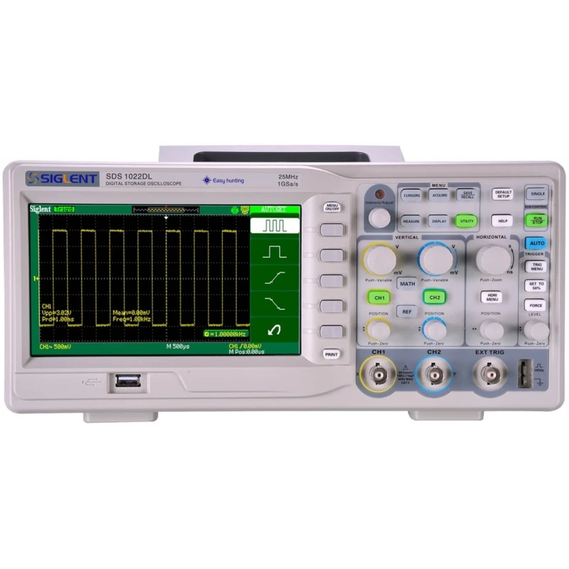 Oscilloscopio digitale Siglent SDS1022DL 25MHz con display TFT a colori