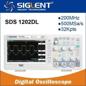 Oscilloscopio digitale Siglent SDS1202DL 200MHz con display TFT a colori