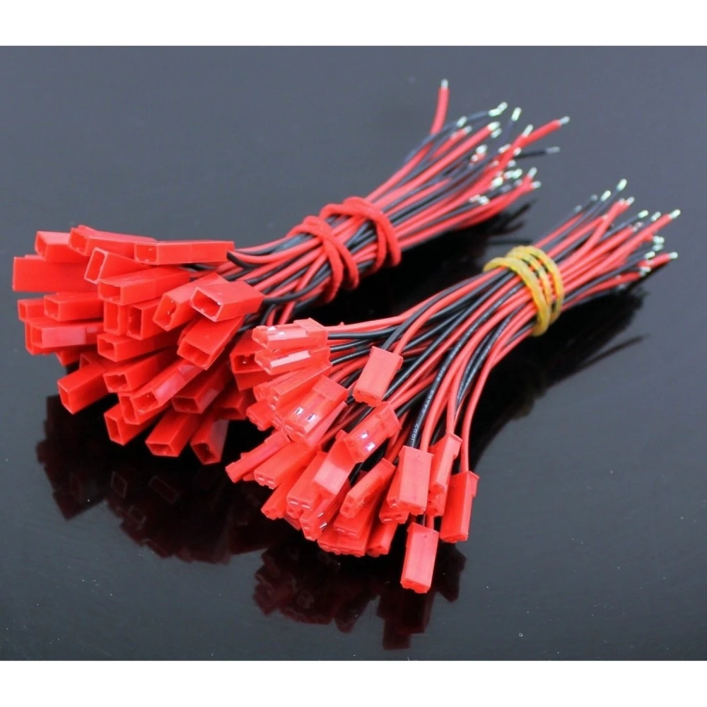 Pack 20 connettori JST con cavo (10 femmina + 10 maschio) per droni e RC