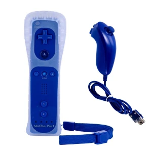 Pack Wii Remote Motion Plus + Nunchuck compatibile Wii blu