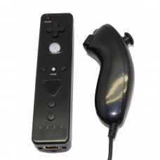 PACK WIIMOTE + NUNCHUCK -COMPATIBILE- [Wiimote + Nunchuck] Nero Wii CONTROLLERS  13.00 euro - satkit