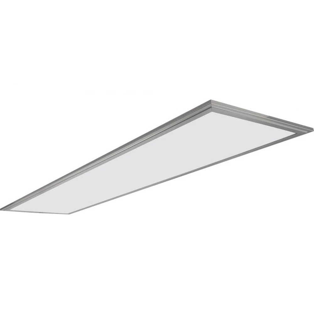 Pannello LED Slim 120x30cm 48W 4500lm 4500K con Cornice Argento e Luce Bianca