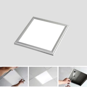 Pannello LED Slim 30x30cm 12W Cornice Argento 6000K