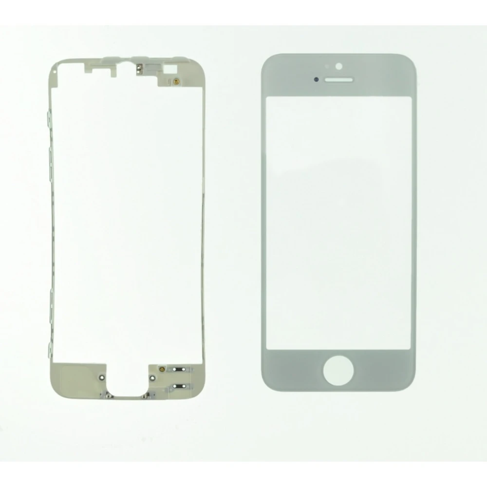 Vetro display iPhone 5s bianco con cornice adesiva satkit