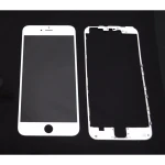 Vetro display iPhone 6 Plus bianco con telaio adesivo per riparazione